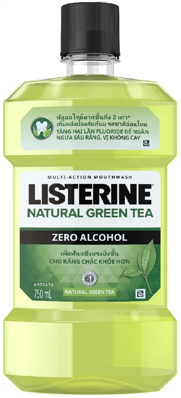 LISTERINE MOUTHWASH NATURAL GREEN TEA 750ML